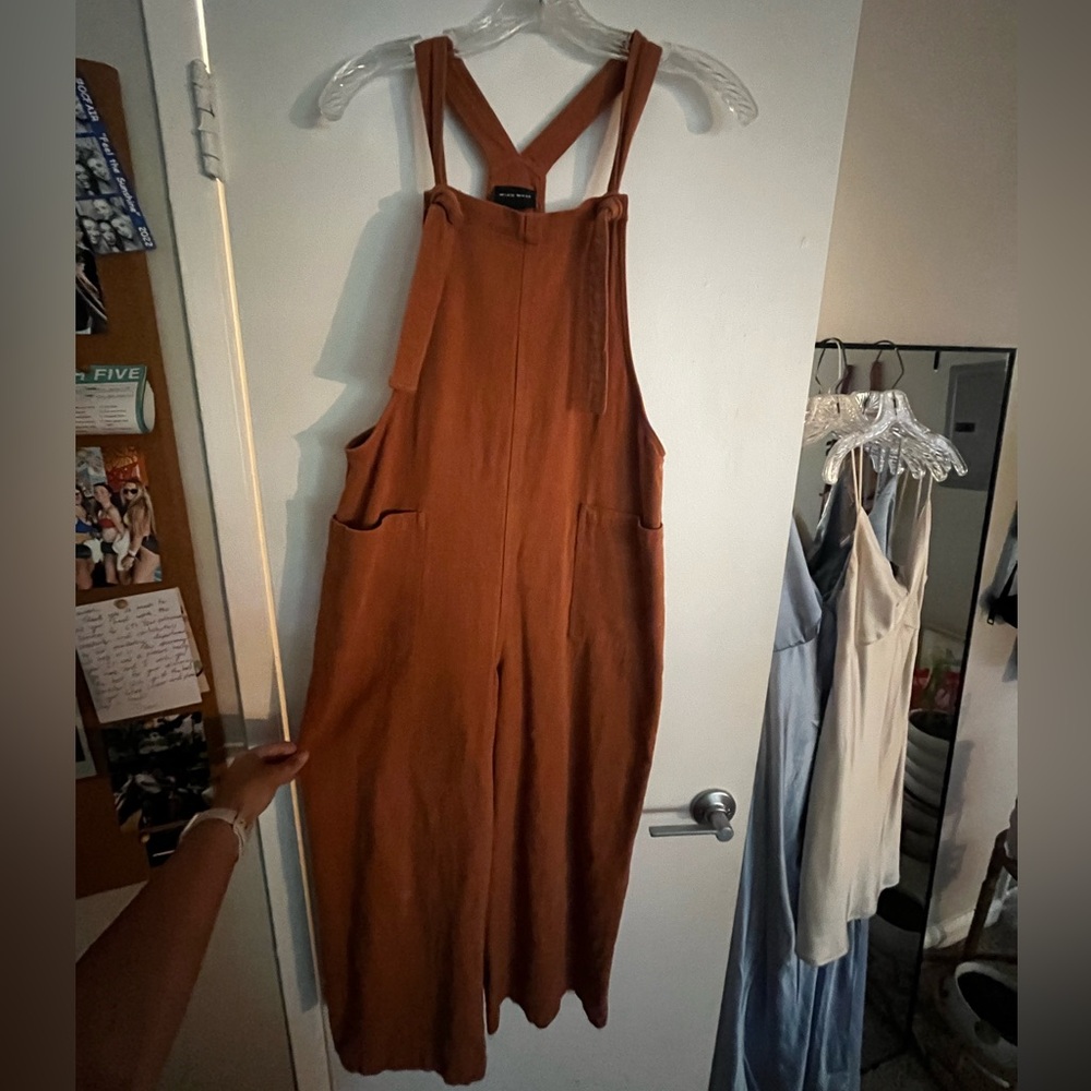 Miou Muse Burnt-Orange Overalls
